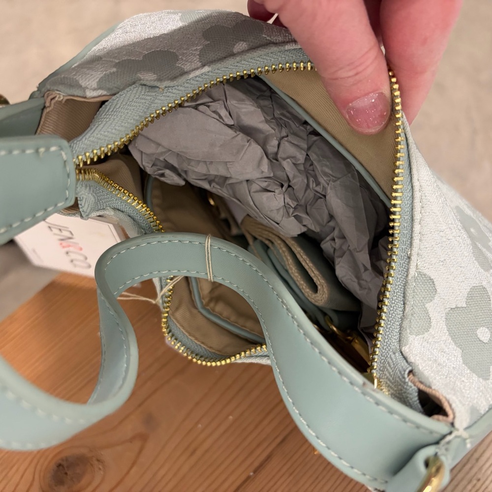 Jen & Co. Floral Mint Green Women's Bag - Picture 3 of 4